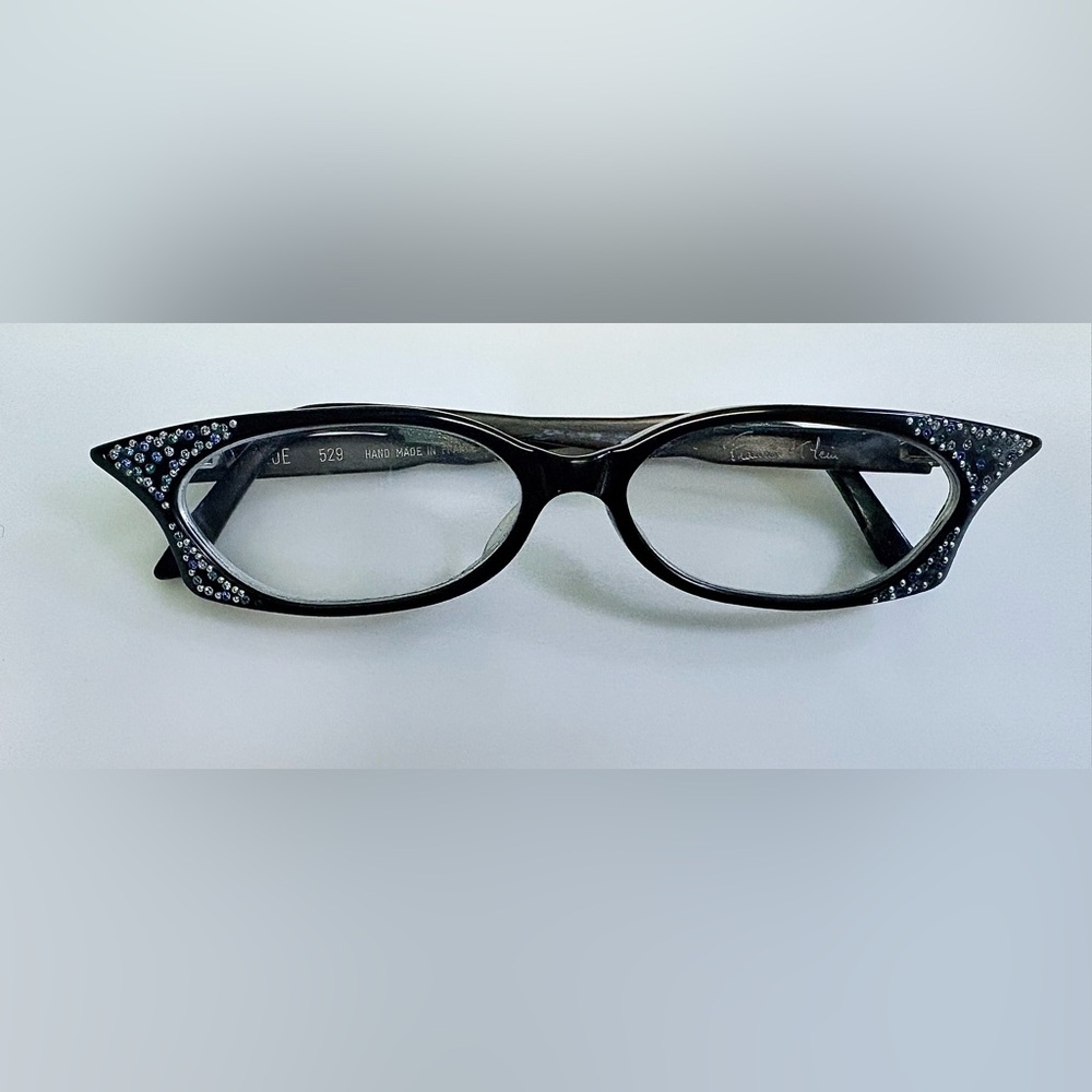 Francis Klein Paris Designer Rhinestone Cateye Frames.